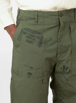 Graffiti Print Fatigue Pant Olive<Engineered Garments Sale