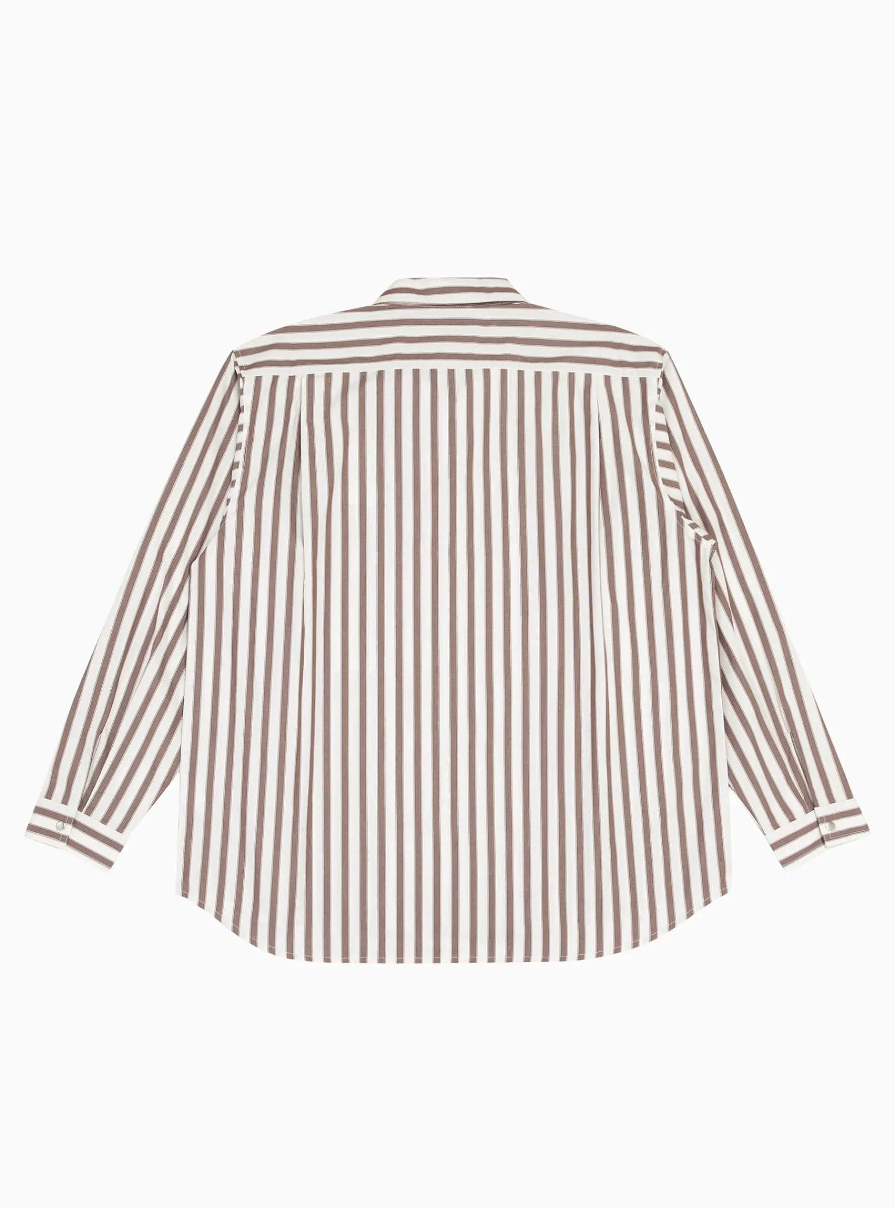Grande Zip Shirt Brick Stripe<Garbstore Sale