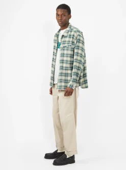 Grande Zip Shirt Ecru Check<Garbstore Hot
