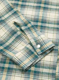 Grande Zip Shirt Ecru Check<Garbstore Hot