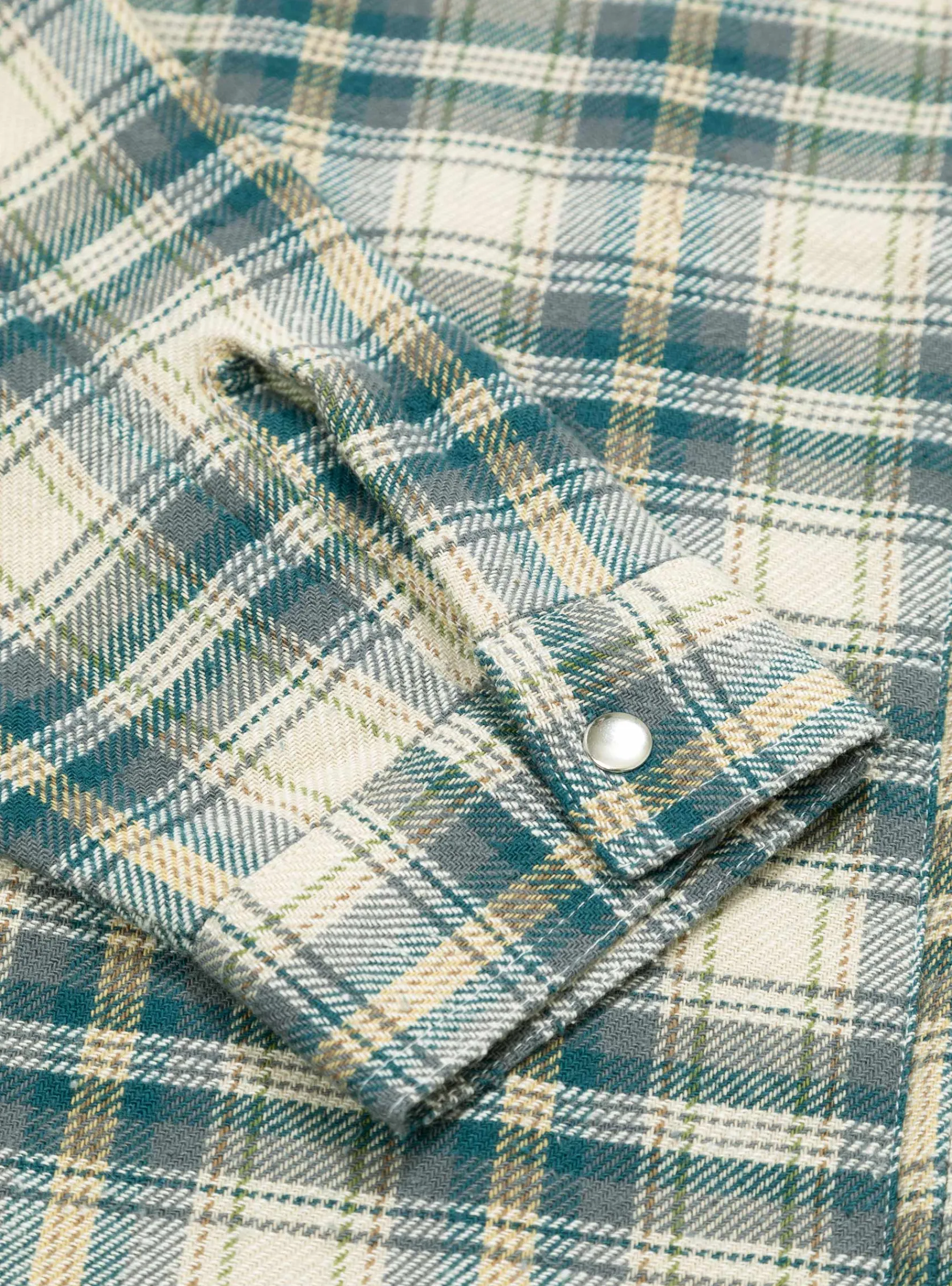 Grande Zip Shirt Ecru Check<Garbstore Hot