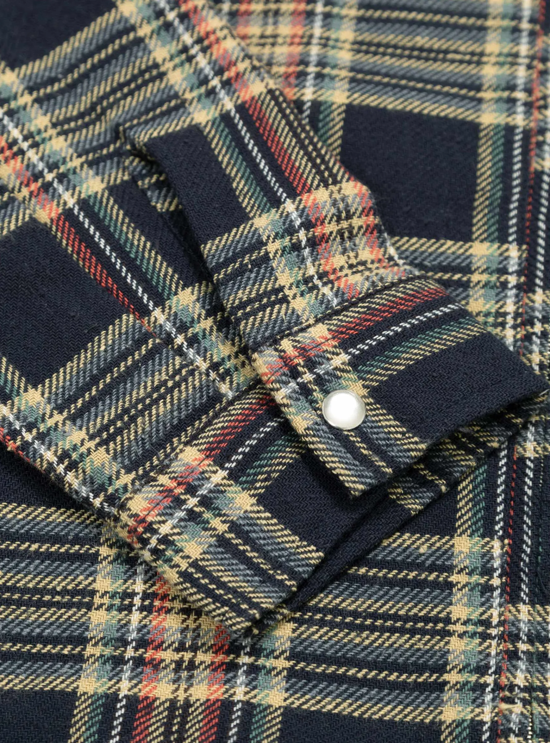 Grande Zip Shirt Midnight Blue Check<Garbstore Hot