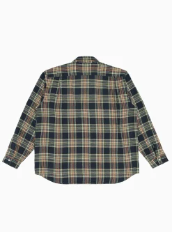Grande Zip Shirt Midnight Blue Check<Garbstore Hot