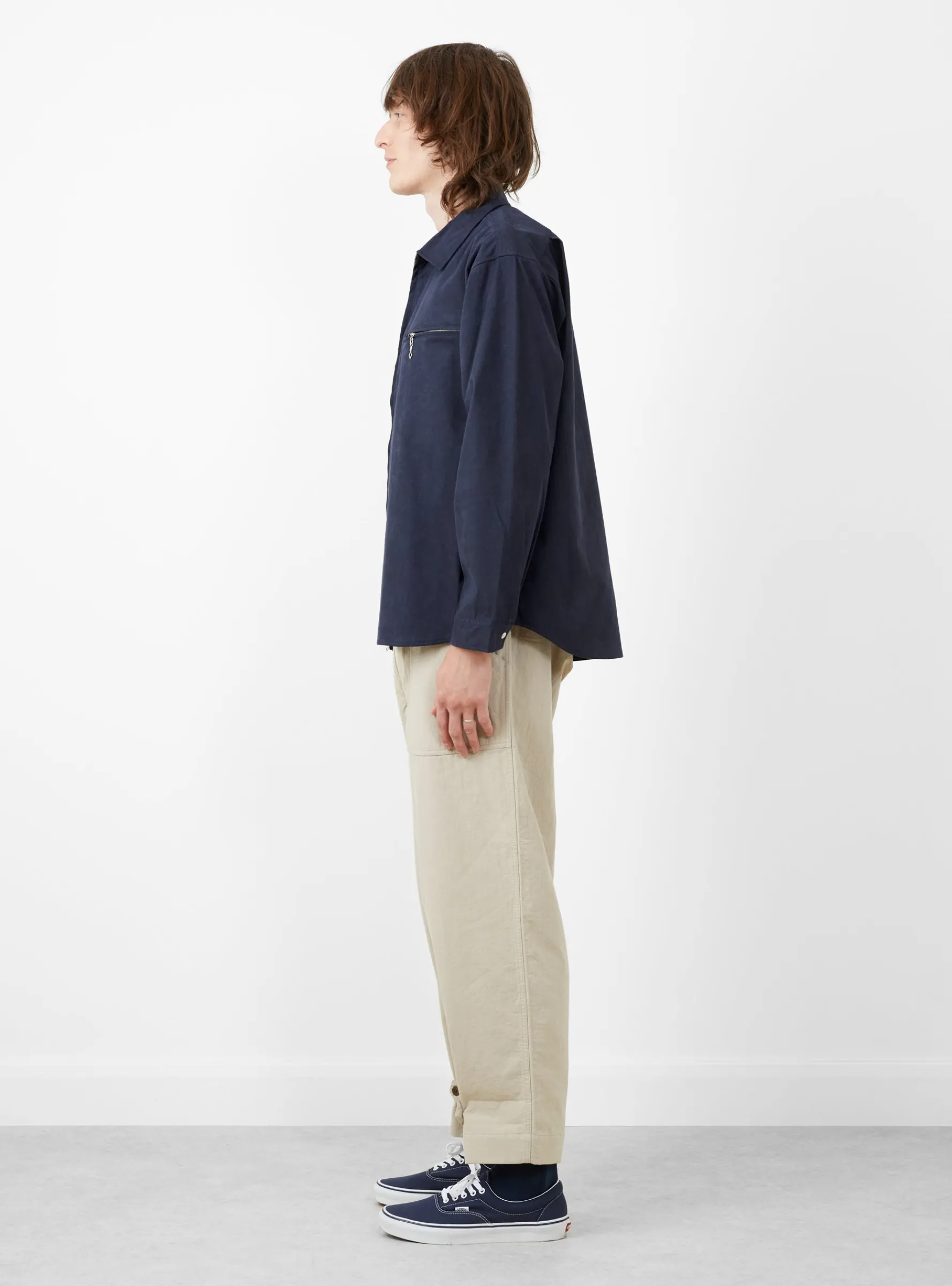 Grande Zip Shirt Navy<TDR Best