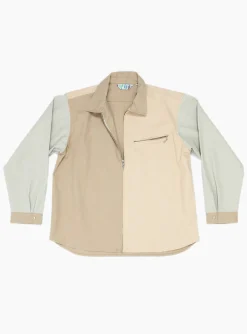 Grande Zip Shirt Tan<TDR Best