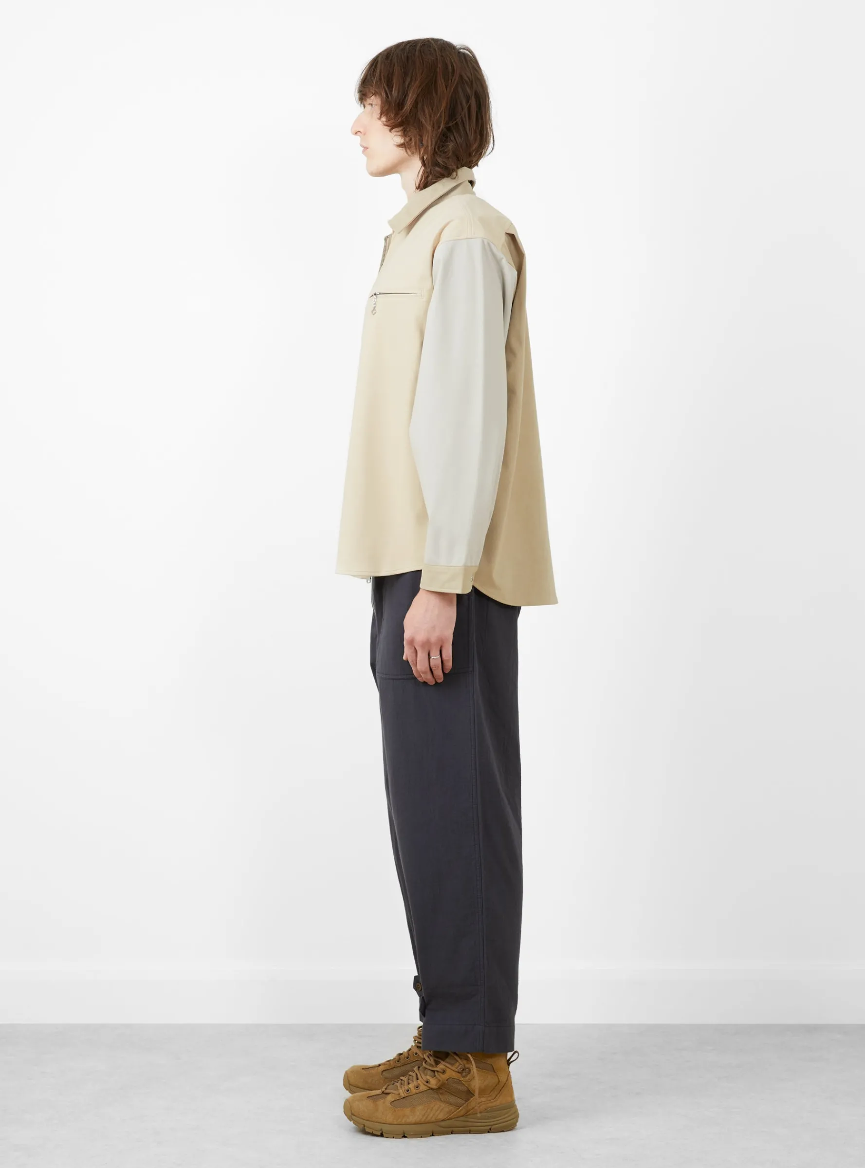 Grande Zip Shirt Tan<TDR Best