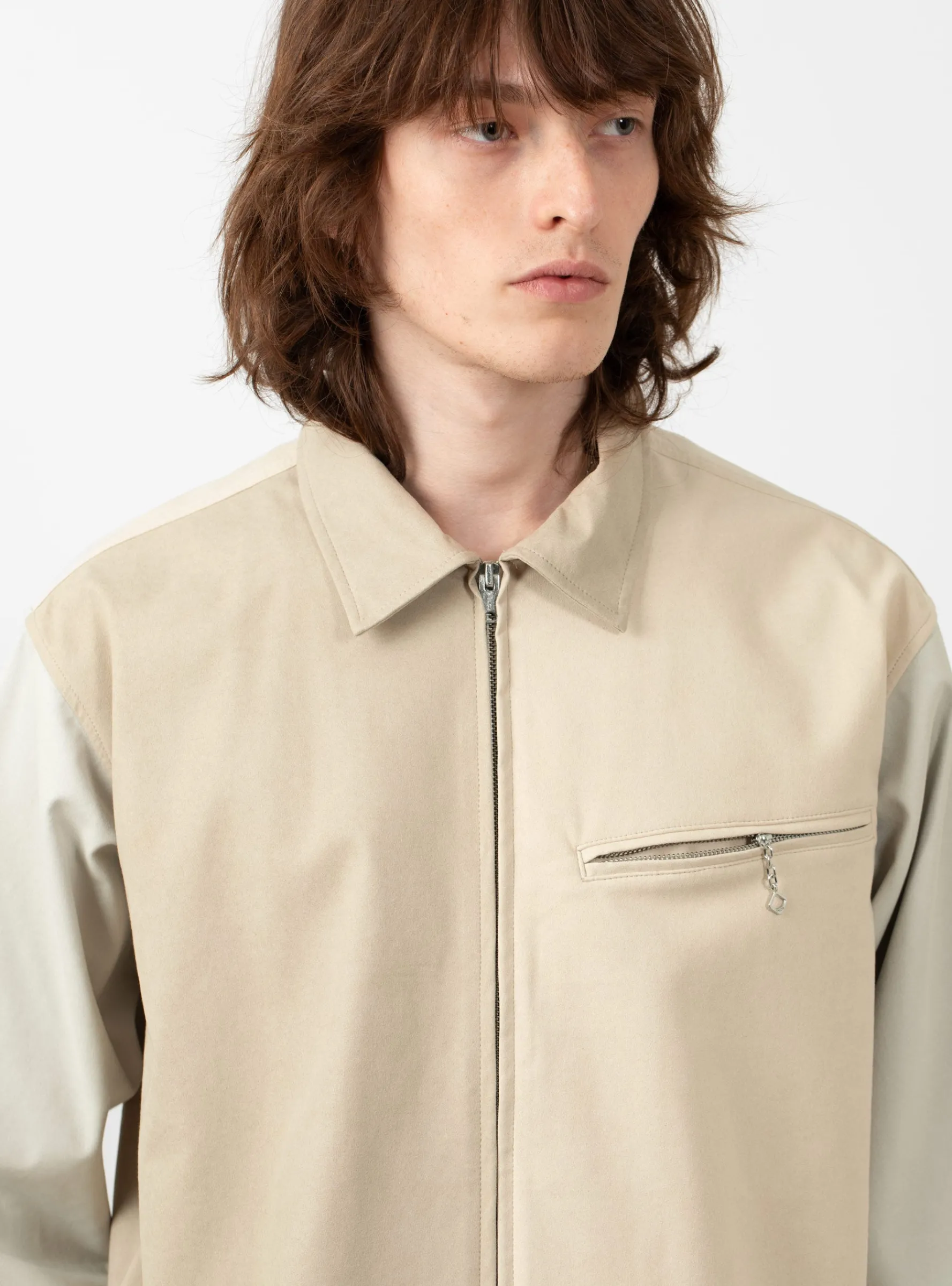 Grande Zip Shirt Tan<TDR Best