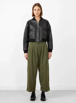 Grease Trousers Olive<YMC Clearance