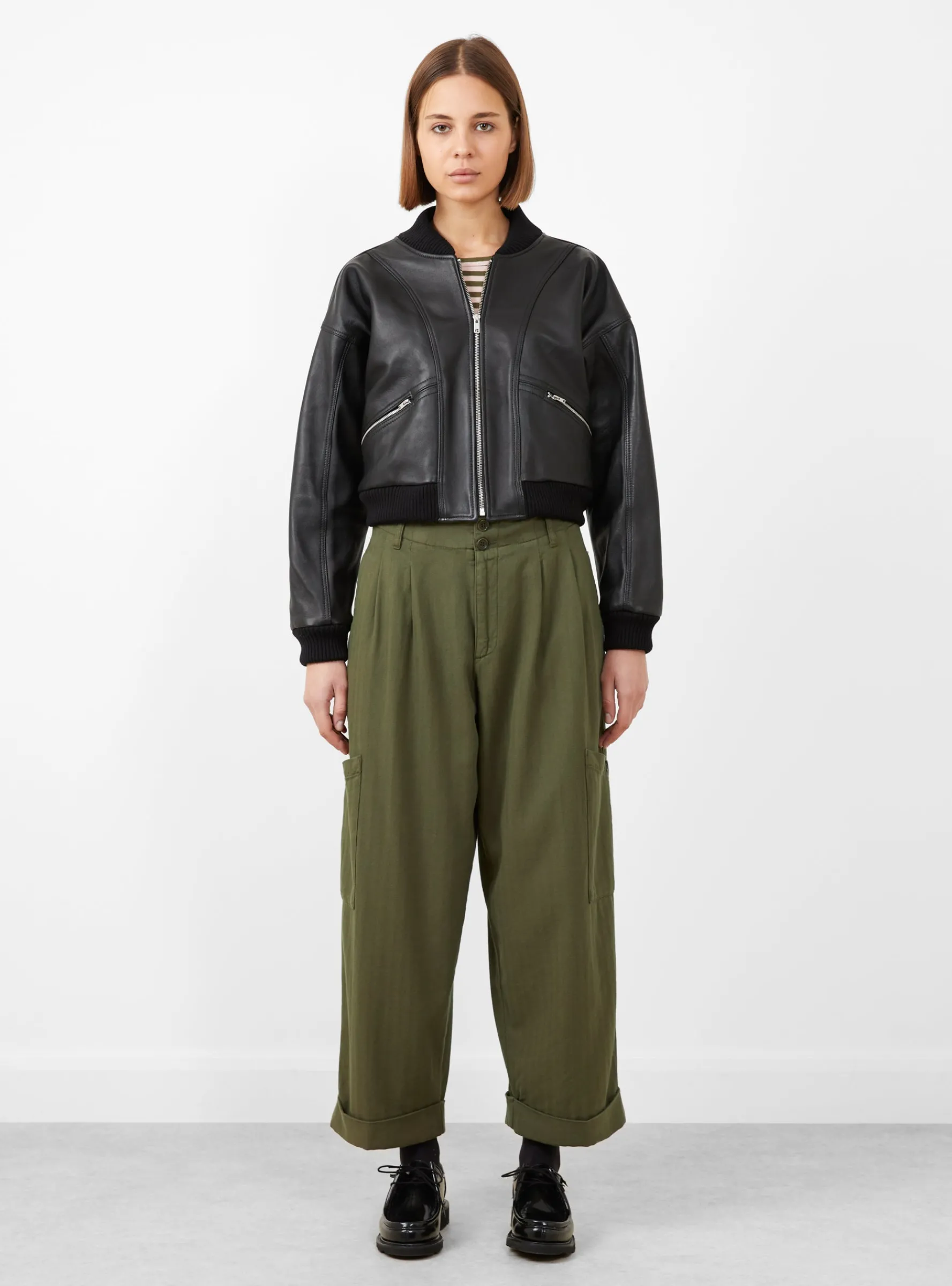 Grease Trousers Olive<YMC Clearance