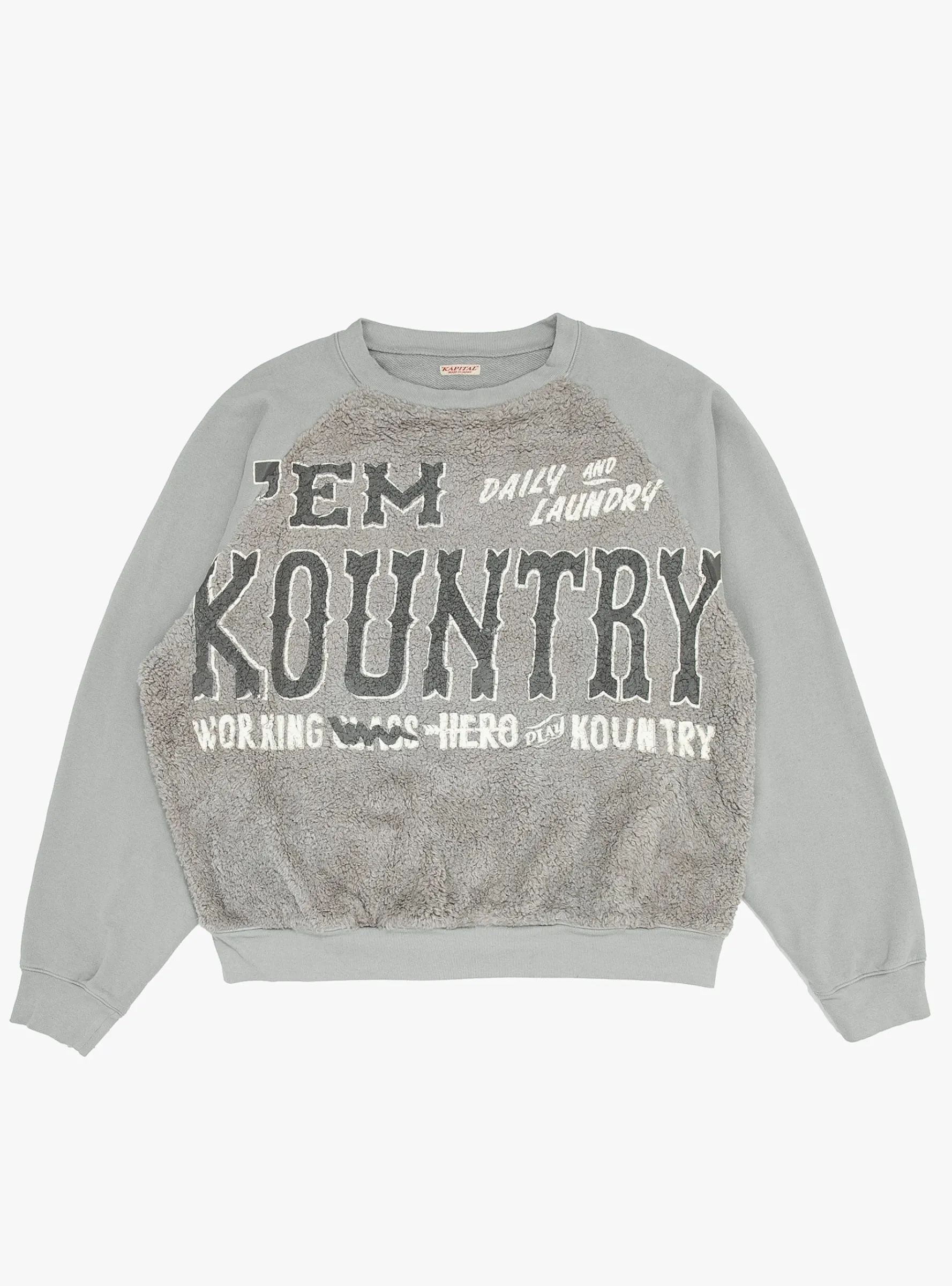Grizzly Fur Sweatshirt Grey<Kapital Clearance