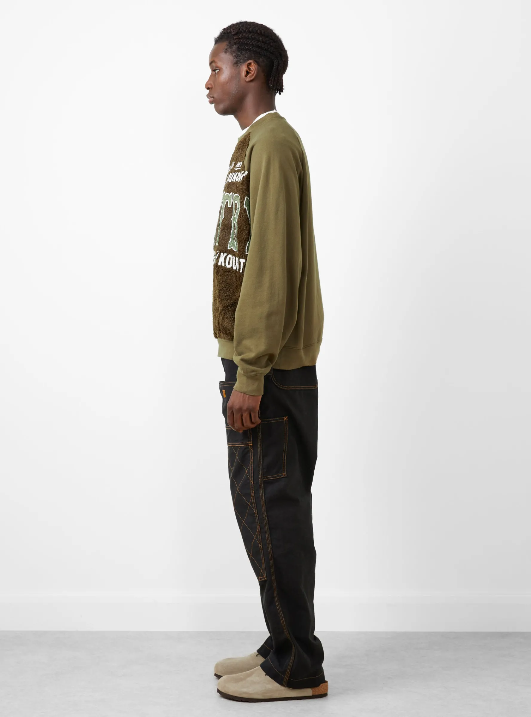 Grizzly Fur Sweatshirt Khaki<Kapital Sale
