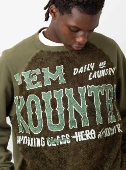 Grizzly Fur Sweatshirt Khaki<Kapital Sale