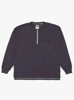 Half Zip L/S Tee Vintage Navy<nanamica Sale