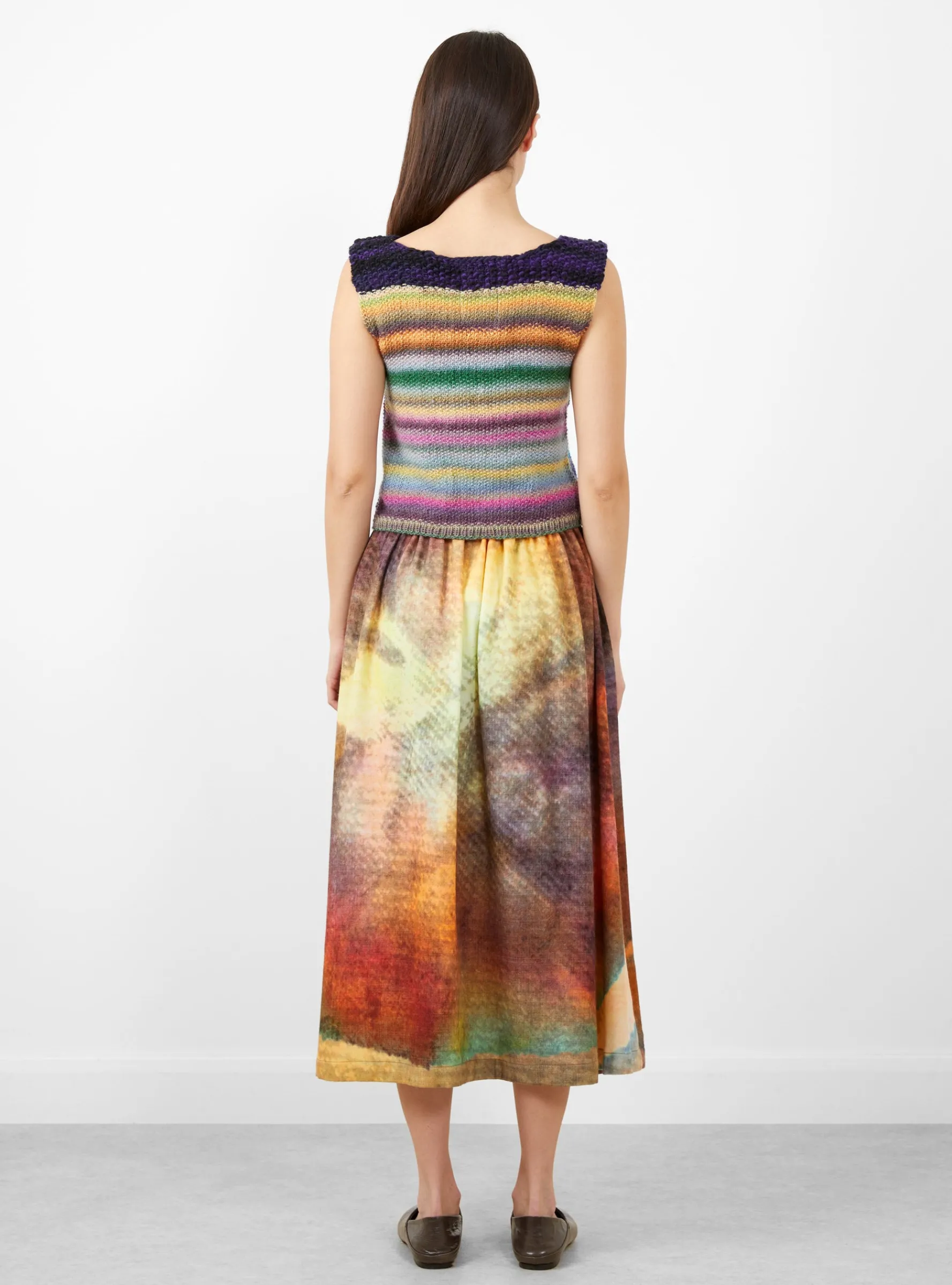 Handknit Vest Plantdyed Multi<Anntian New