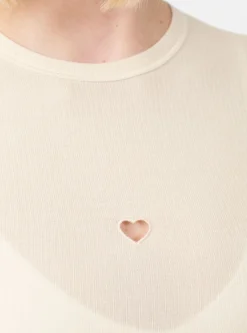 Heart Long Sleeve Tee Undyed<Baserange New