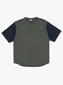 Henleyneck Baseball Tee Charcoal and Navy<Sedan All-Purpose Sale