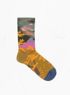 Herbarium Landscape Socks Absinthe<Bonne Maison New