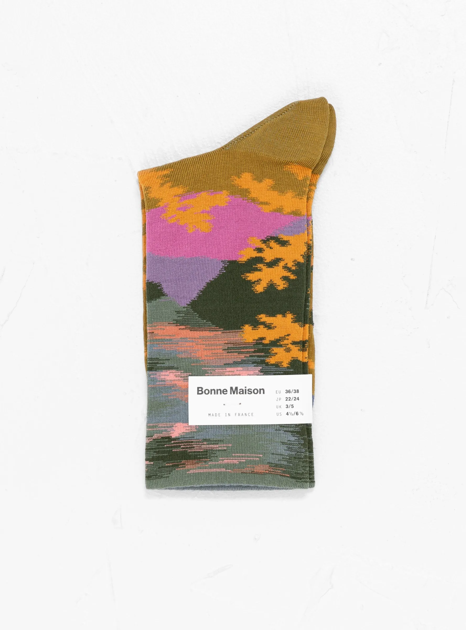 Herbarium Landscape Socks Absinthe<Bonne Maison New