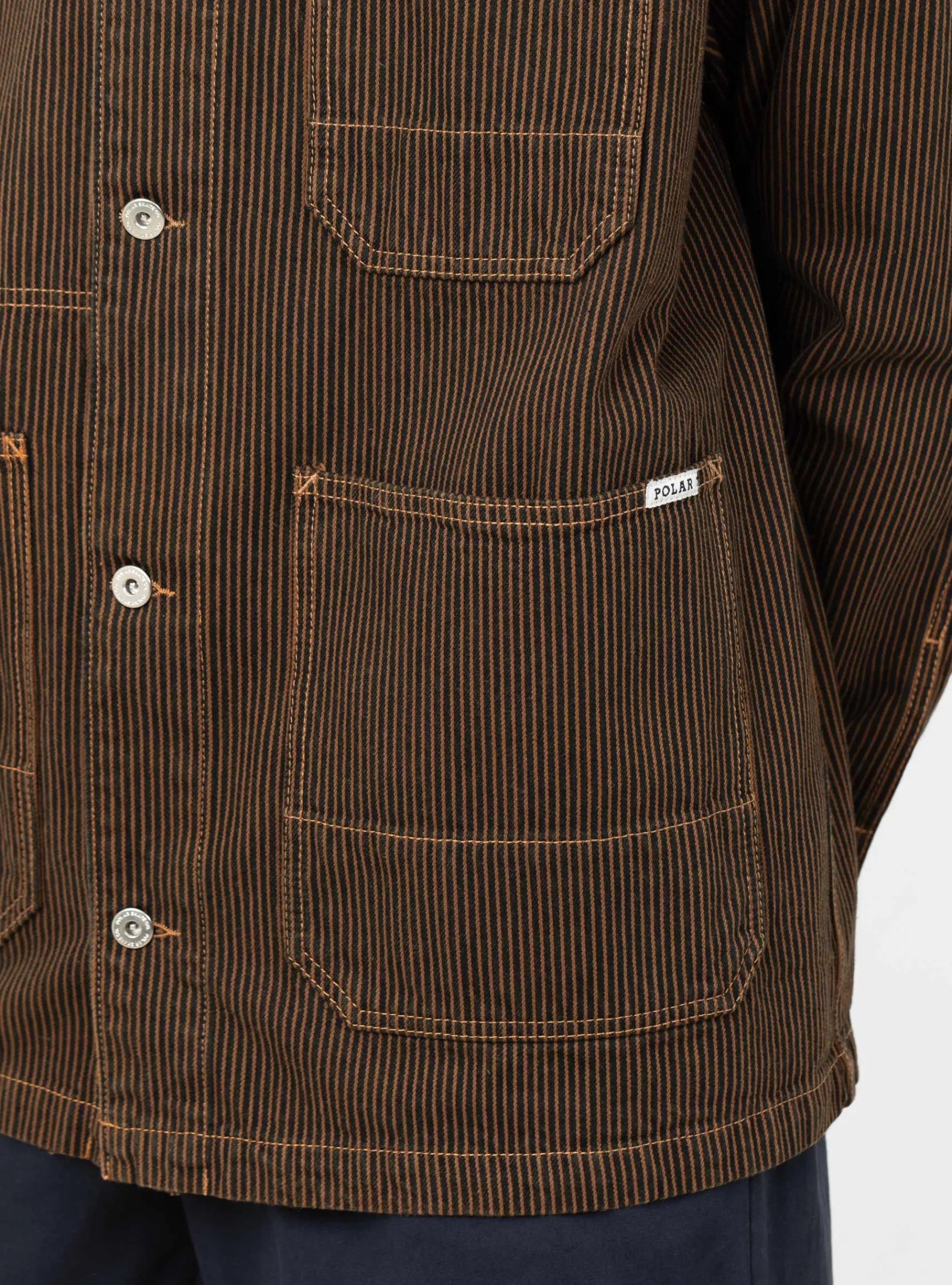 Hickory Stripe Ezra Jacket Rust<Polar Skate Co. New
