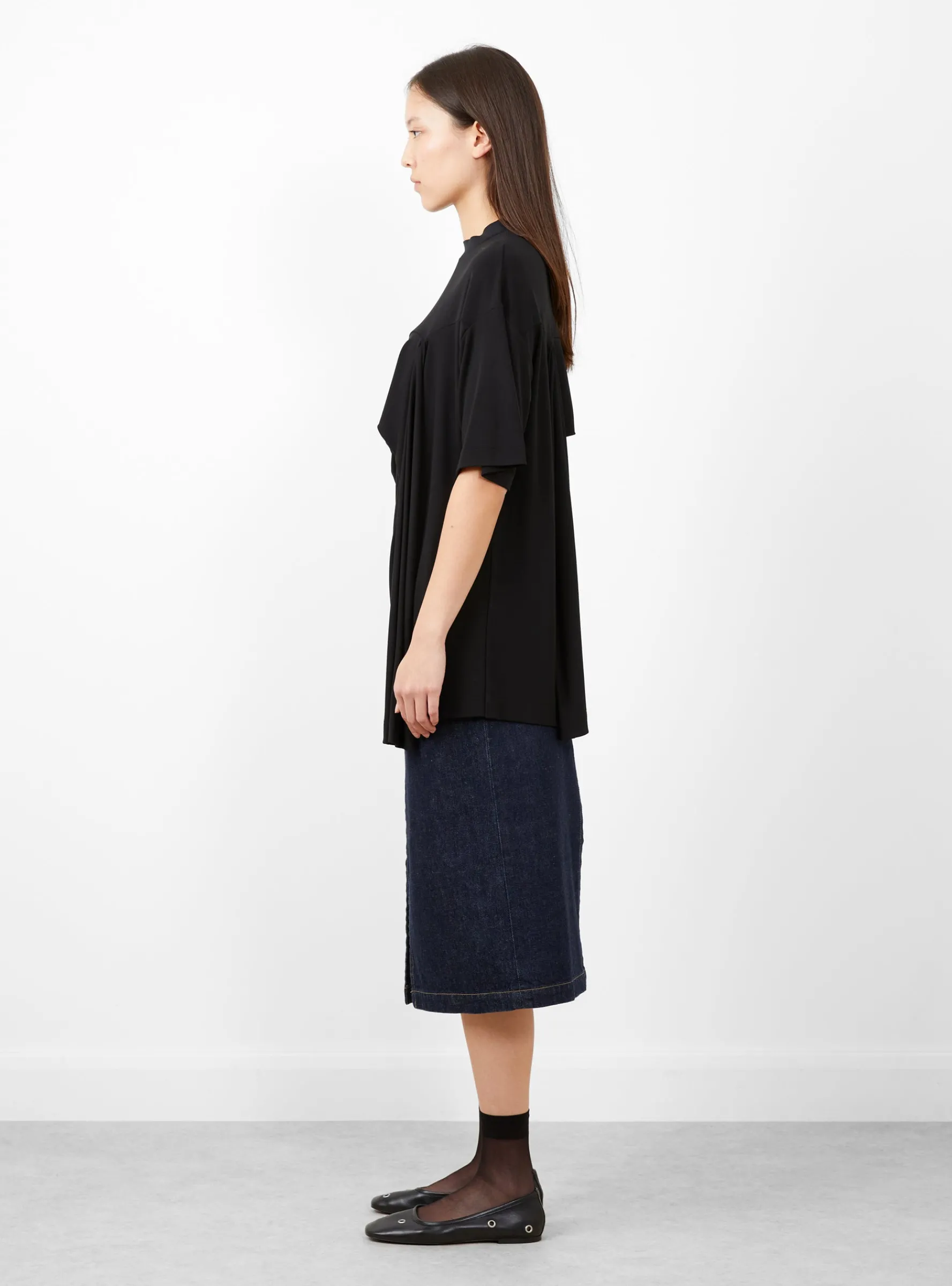 High Twist Smooth Jersey Top Black<TOGA ARCHIVES Sale