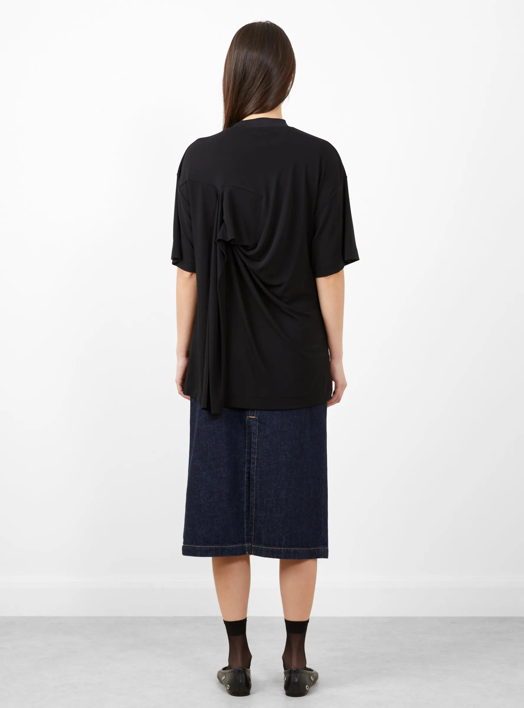 High Twist Smooth Jersey Top Black<TOGA ARCHIVES Sale