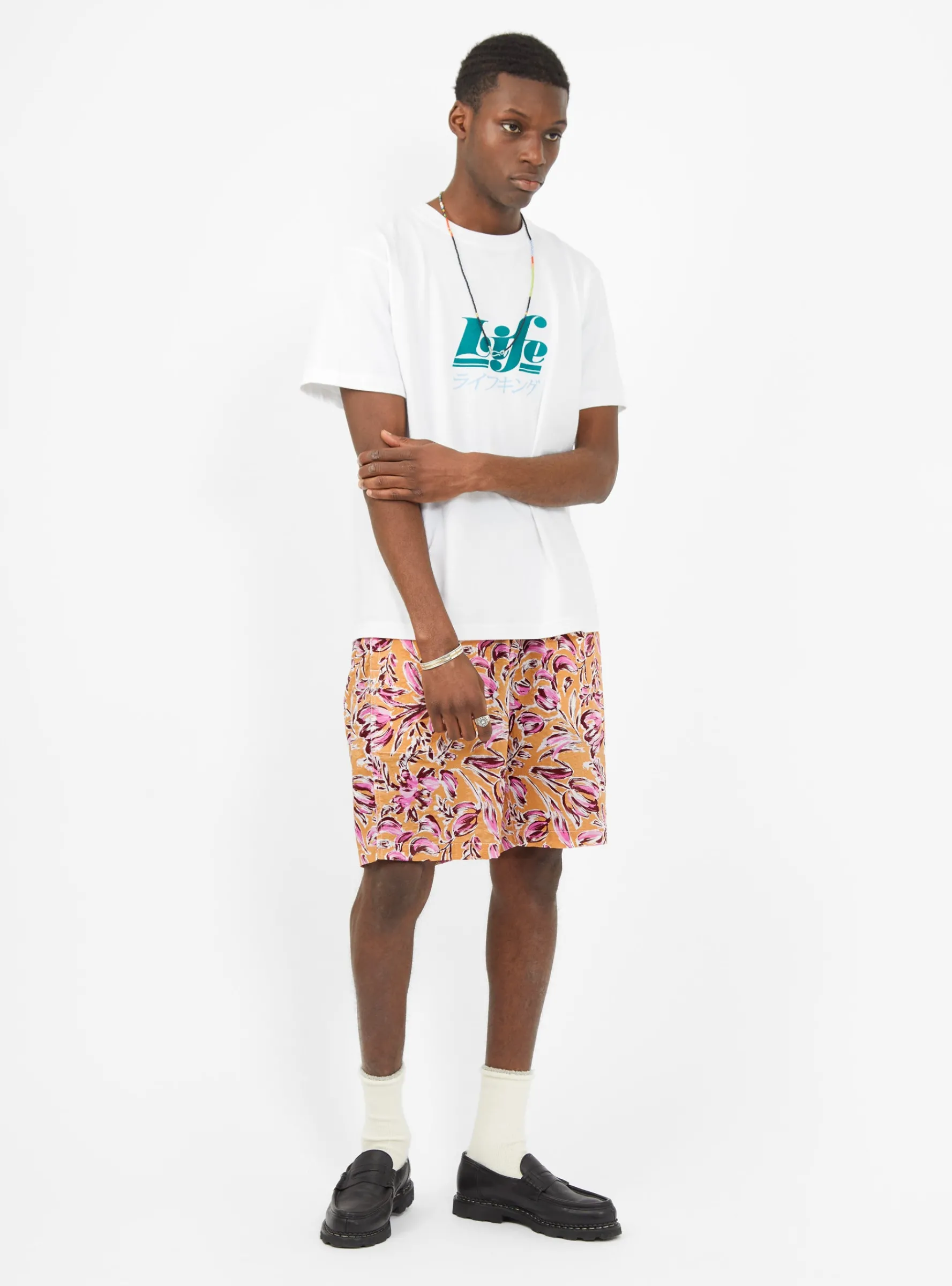 Shorts Orange Floral<Home Party Clearance