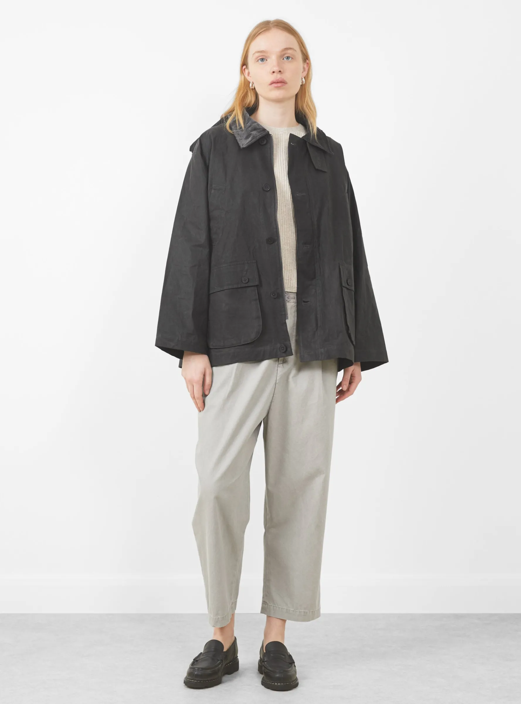 Hunting Short Coat Charcoal<7115 by Szeki New