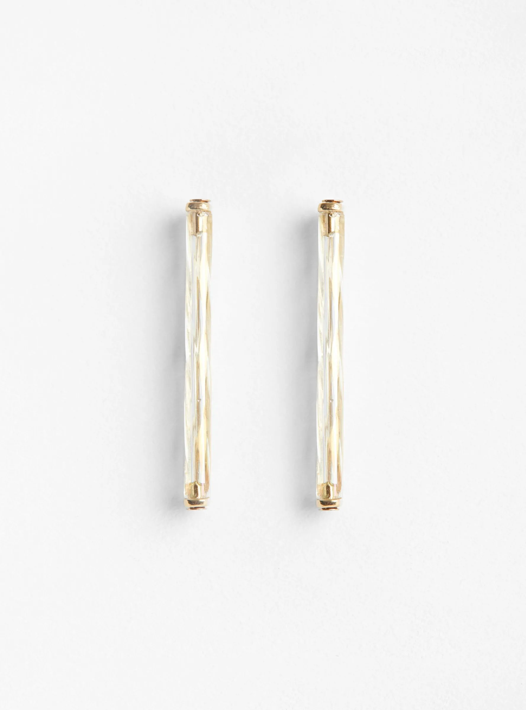 Iridescent Short Earrings Gold Vintage Glass<BEATRIZ PALACIOS Outlet