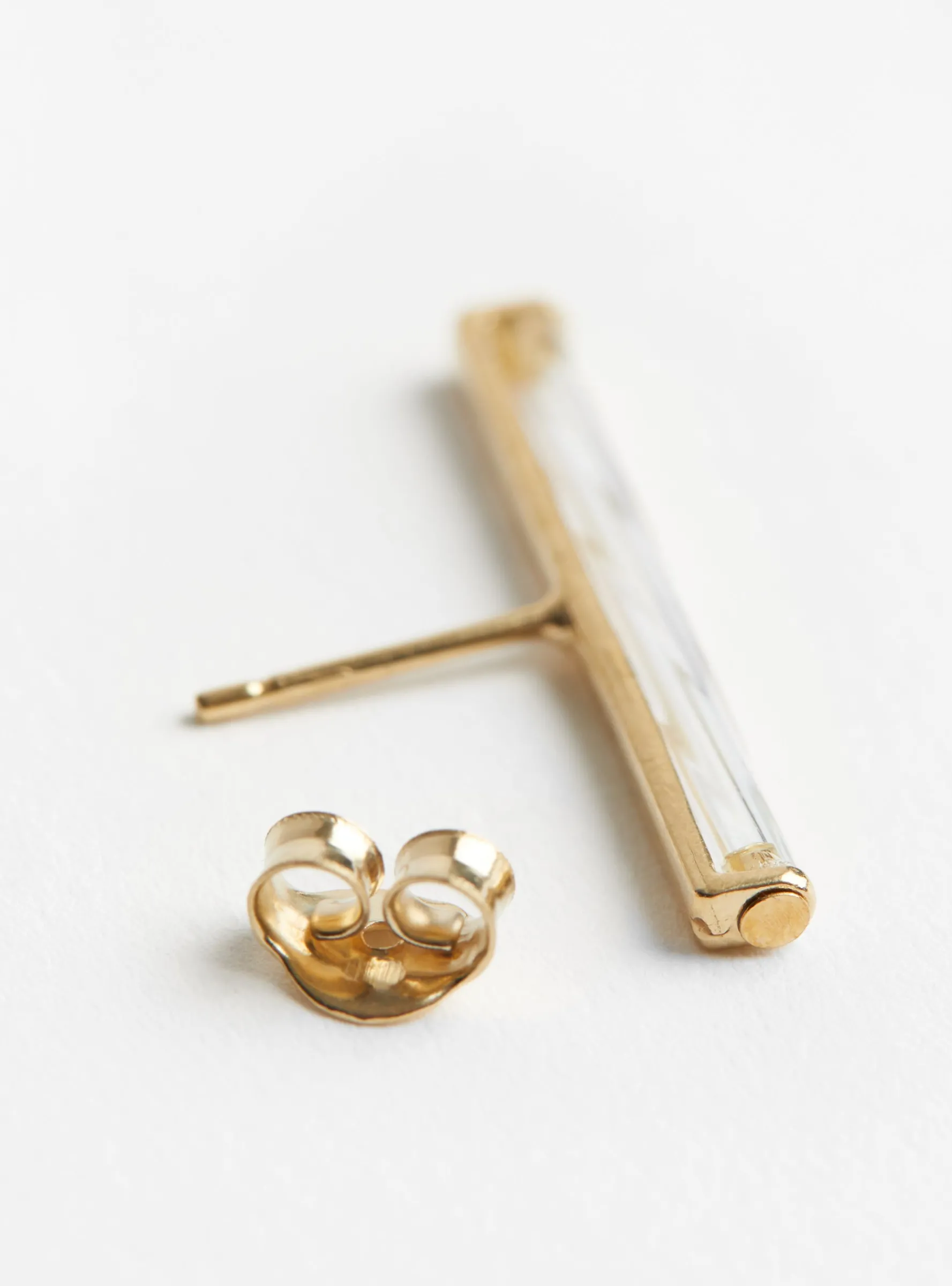 Iridescent Short Earrings Gold Vintage Glass<BEATRIZ PALACIOS Outlet