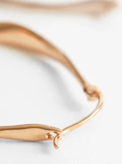 Irregular Brass Hoop Earrings Gold Plated<Helena Rohner Discount