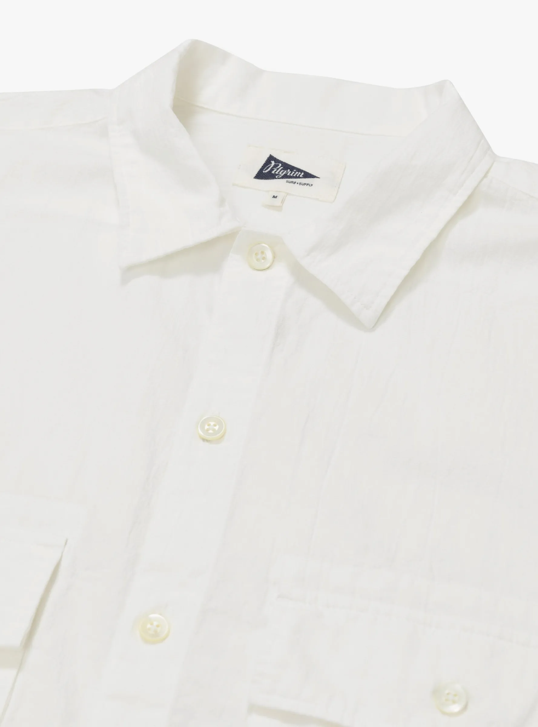 Ivan Short Sleeve Shirt White<Pilgrim Surf + Supply Hot