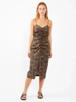 Izzo Dress Olive Paisley<Rachel Comey Outlet