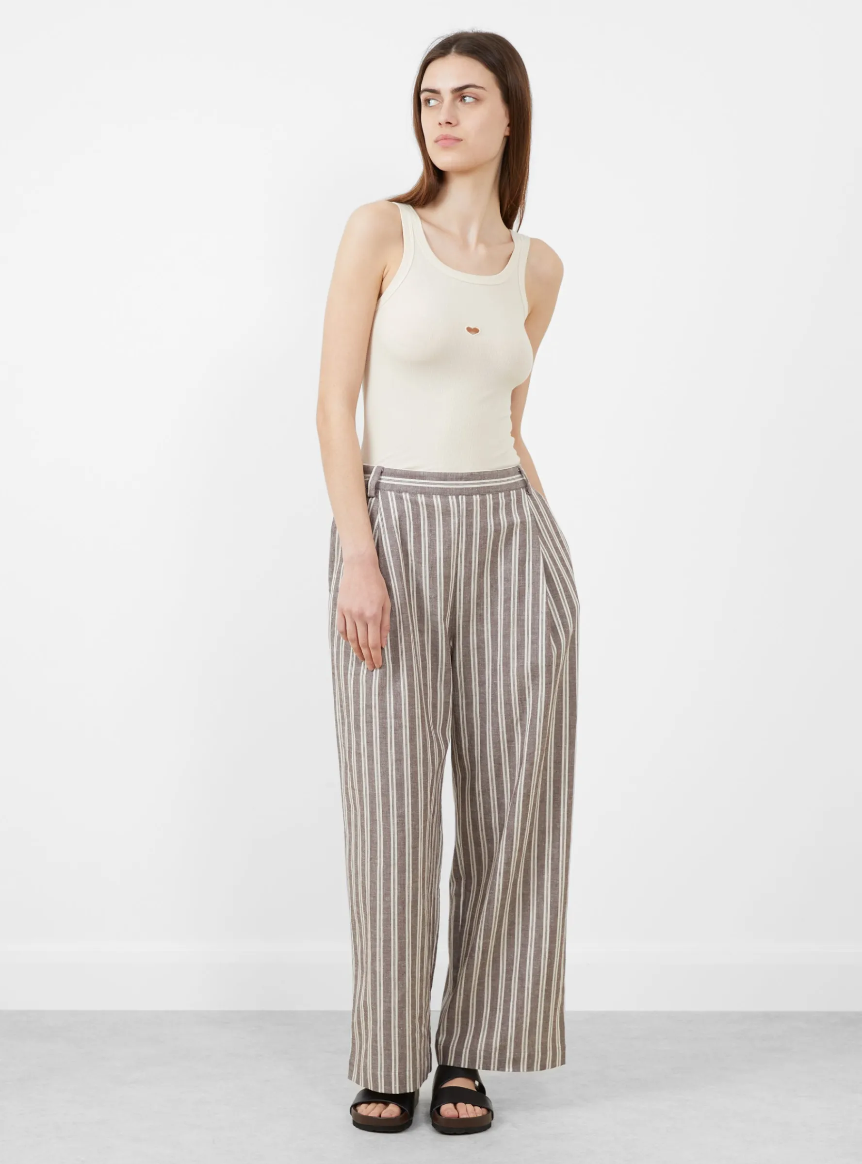 Japanese Georgia Trouser Bark and Ecru<Cawley Hot