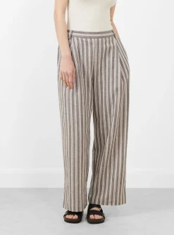 Japanese Georgia Trouser Bark and Ecru<Cawley Hot