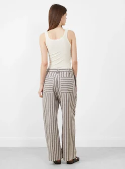 Japanese Georgia Trouser Bark and Ecru<Cawley Hot