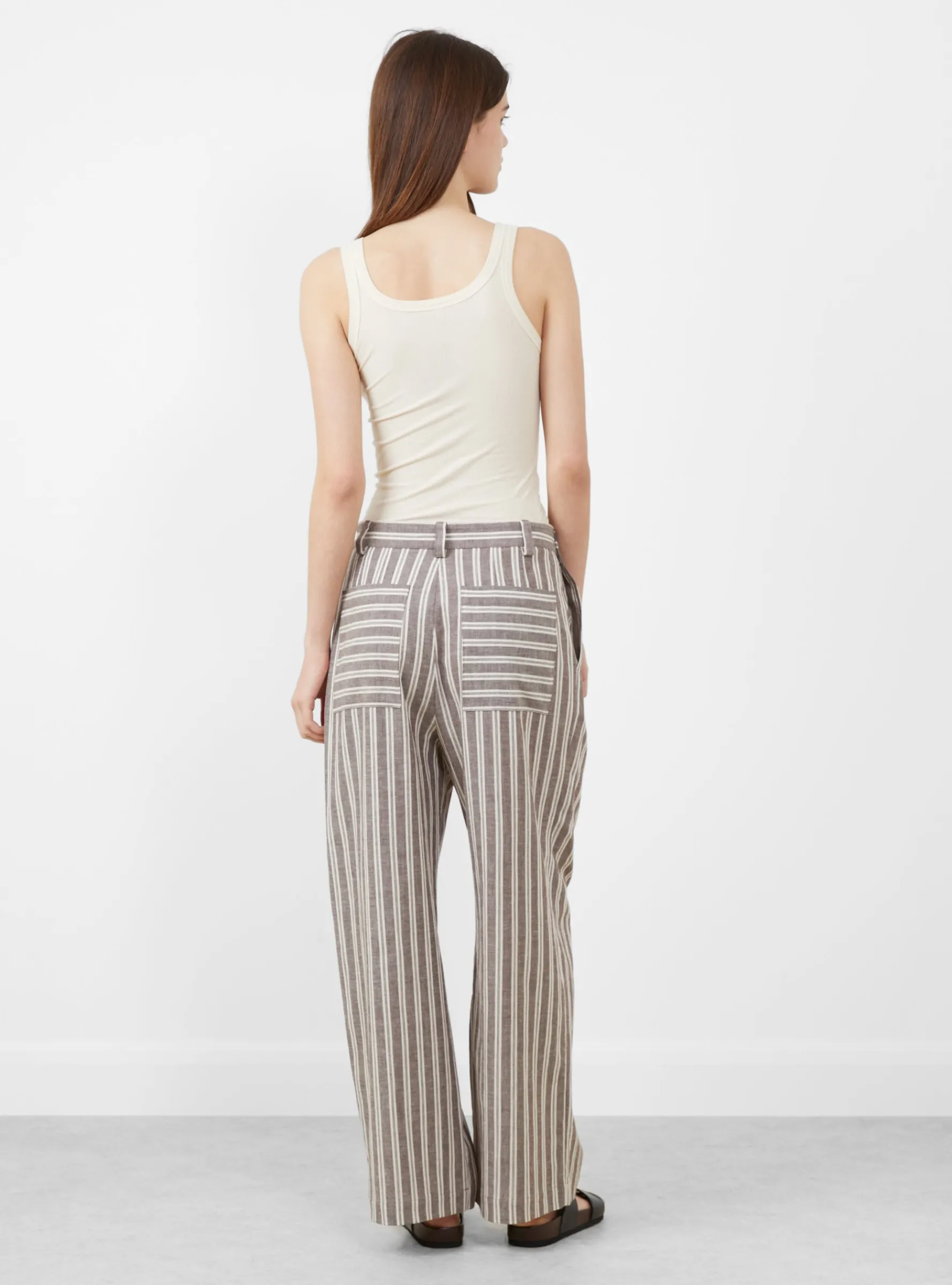 Japanese Georgia Trouser Bark and Ecru<Cawley Hot