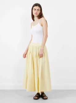 Japanese Mugwasher Stripe Panel Skirt Buttercup<Cawley Clearance