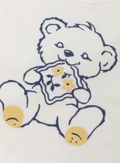 20 Jersey Crew T-Shirt Peckish Little Bear White<Kapital New