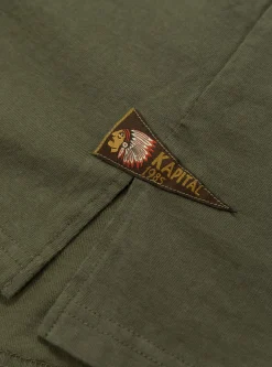 20 Jersey Pennant Tee (4 Flags) Khaki<Kapital Online