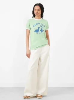 20 Jersey Ringer T-Shirt Kountry Club Mint<Kapital Fashion