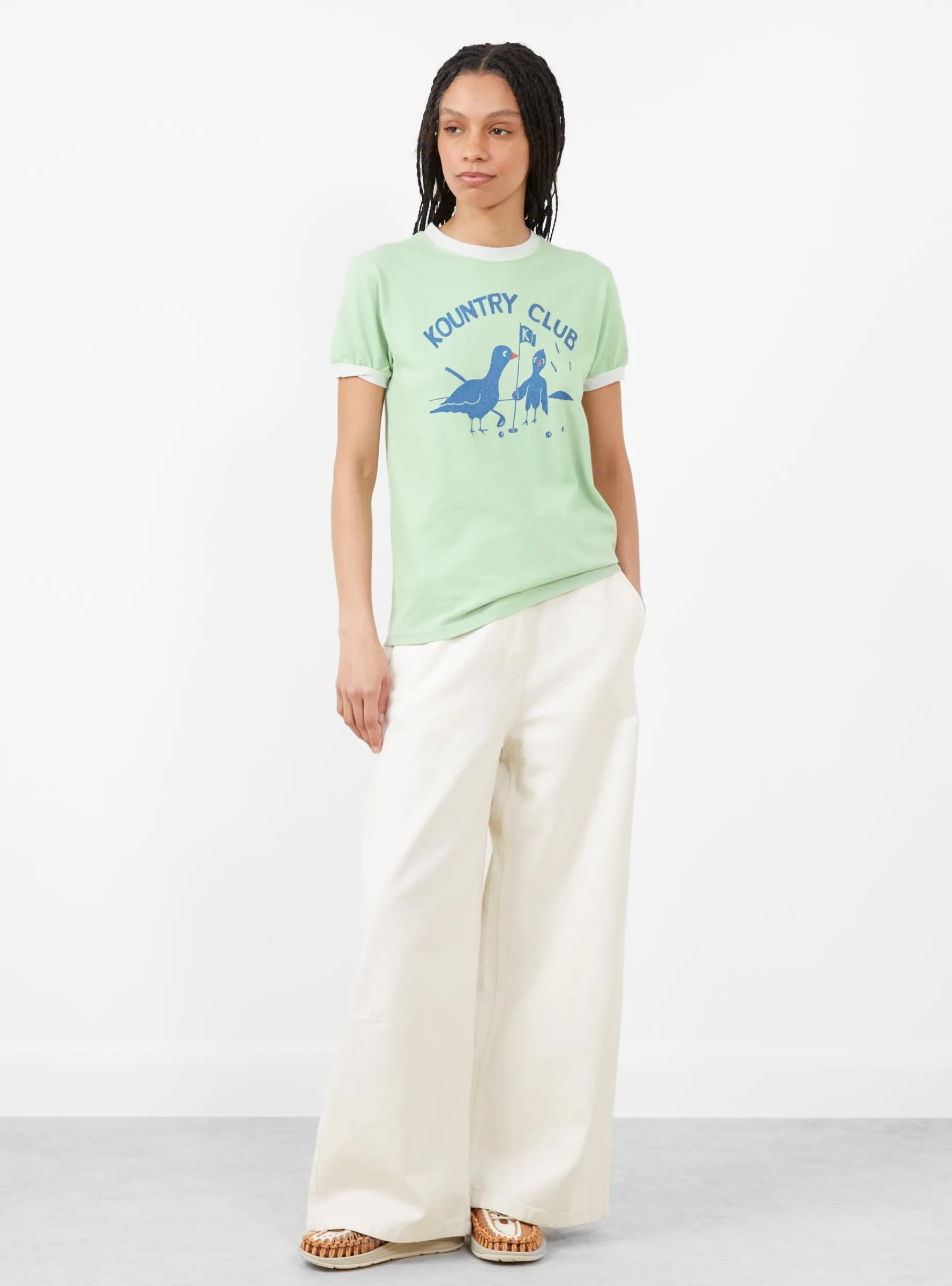 20 Jersey Ringer T-Shirt Kountry Club Mint<Kapital Fashion