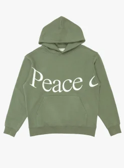 Jumbo Wordmark Hoodie Olive<Museum of Peace and Quiet New