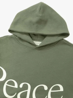 Jumbo Wordmark Hoodie Olive<Museum of Peace and Quiet New