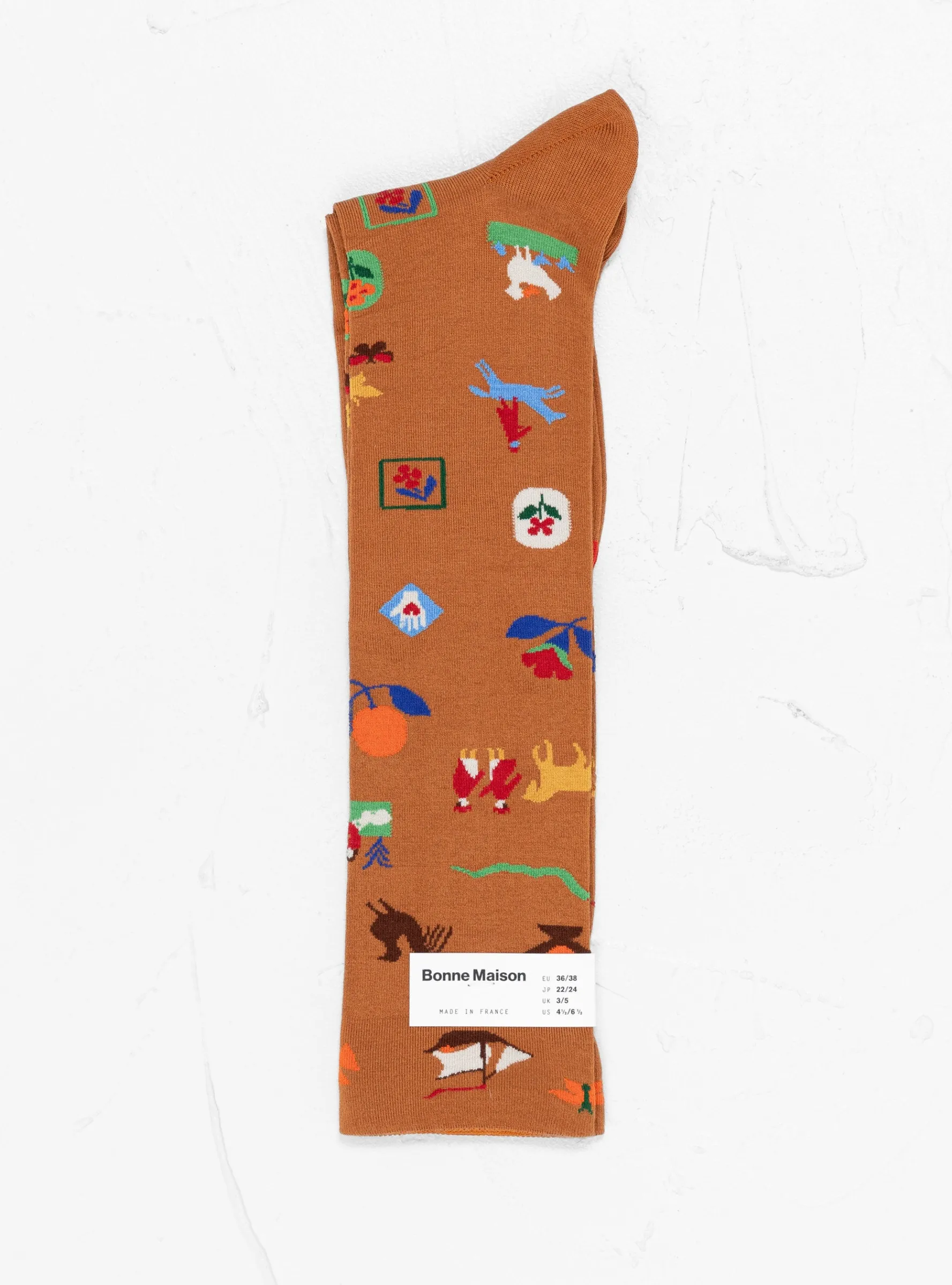 Knee High Socks Sowing Caramel<Bonne Maison Fashion