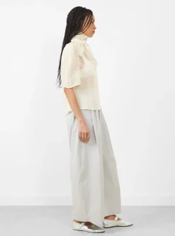 Knotted Collar Top, Ivory<AMOMENTO Discount