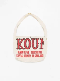 KOUNTRY FACTORY Book Bag Ecru<Kapital Hot