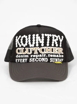 KOUNTRY Pearl Clutcher Truck Cap Black & Grey<Kapital Sale