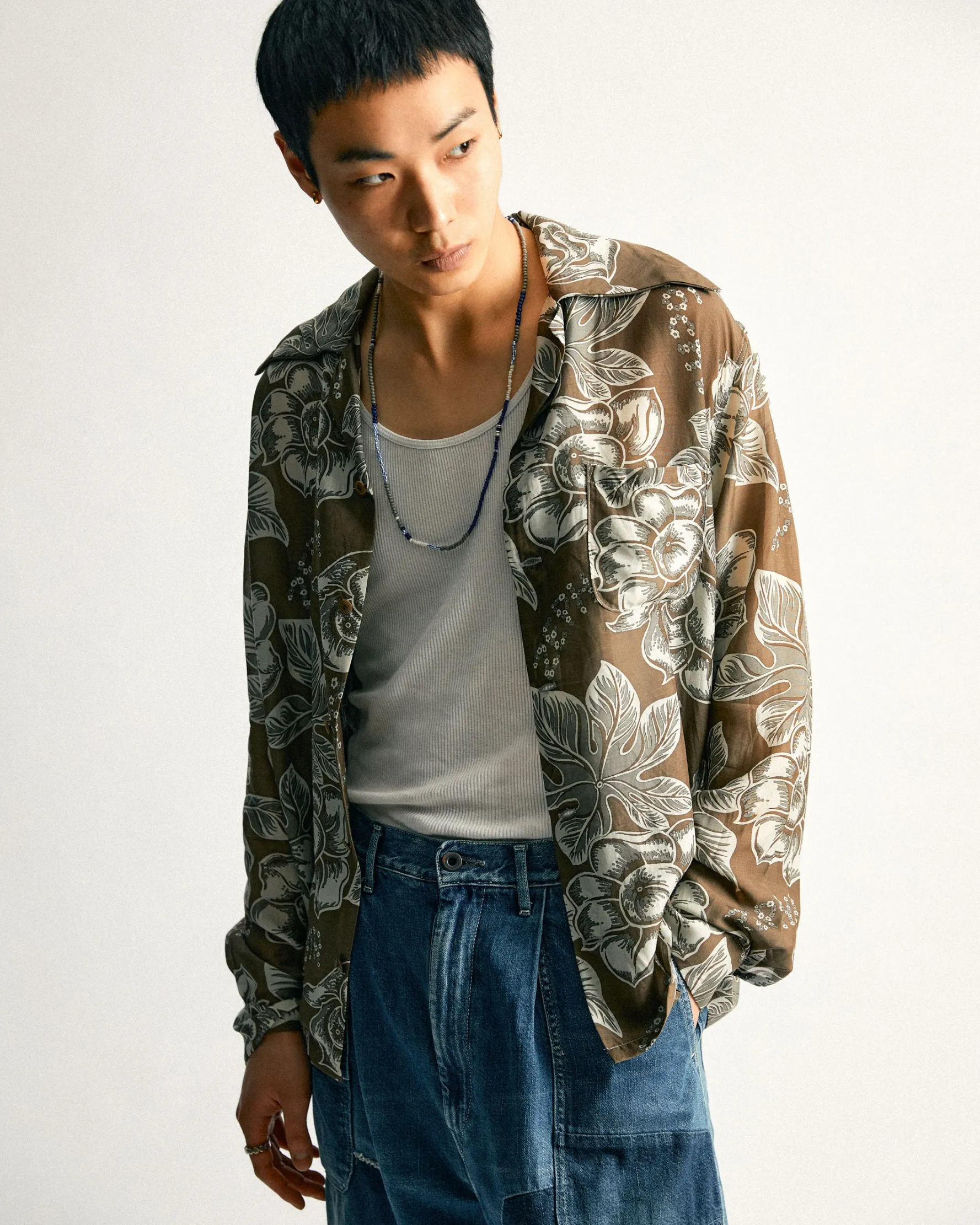 K&Z Anemone Wrangler Collar Shirt Brown<Kapital Discount