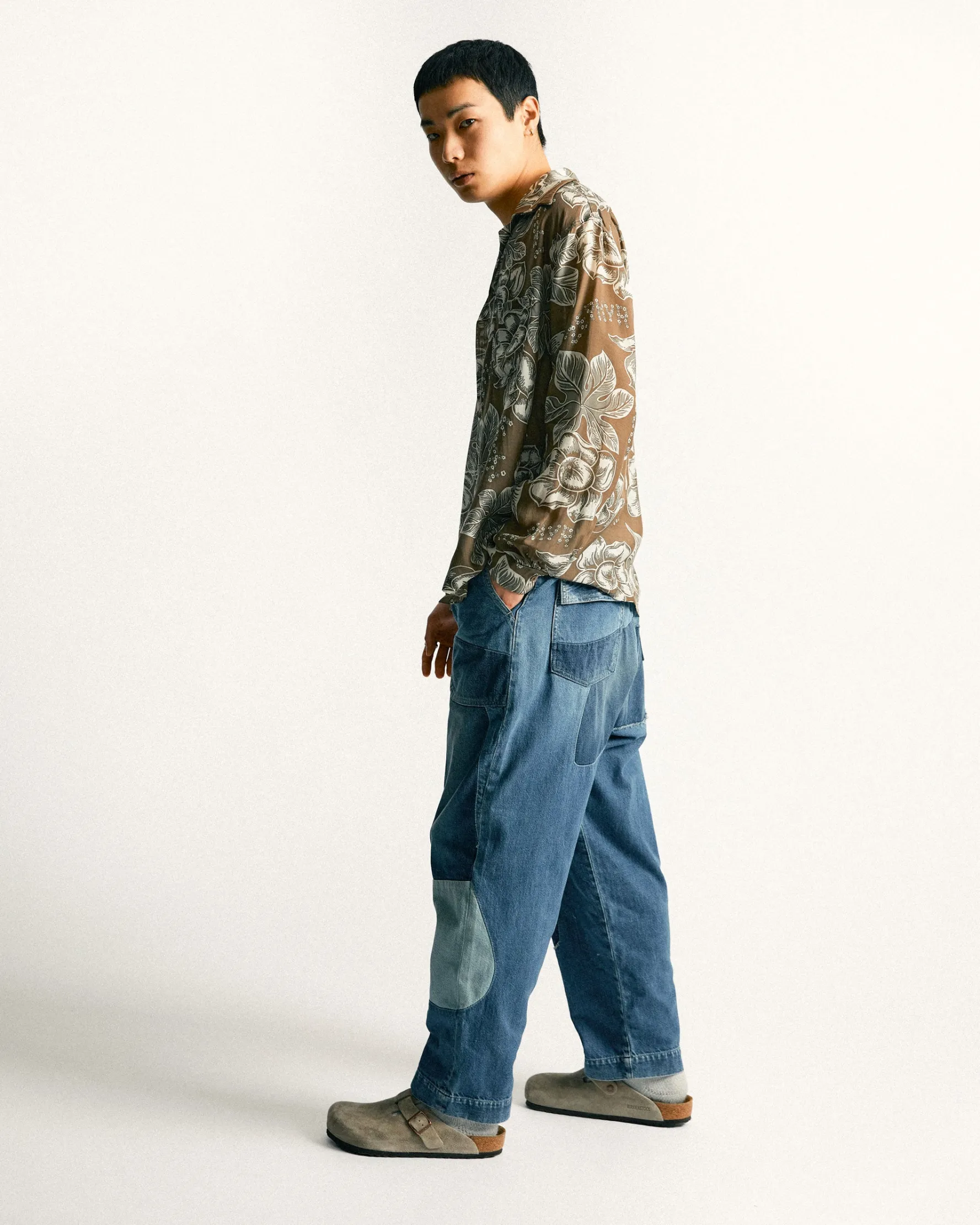 K&Z Anemone Wrangler Collar Shirt Brown<Kapital Discount