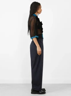 Lace Knit Cardigan Black<TOGA PULLA Clearance